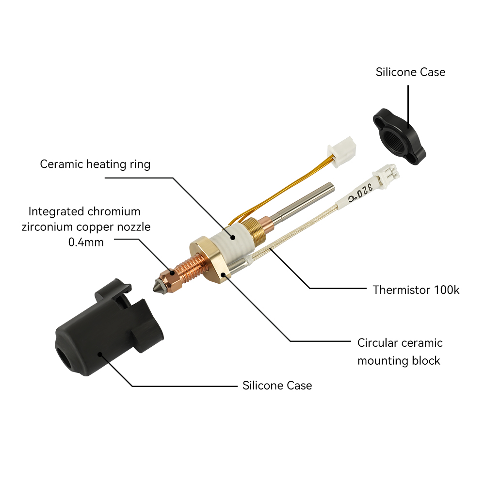 Hotend do Creality K1C K1 MAX  – High Flow Ceramic Hotend recenzja i cena